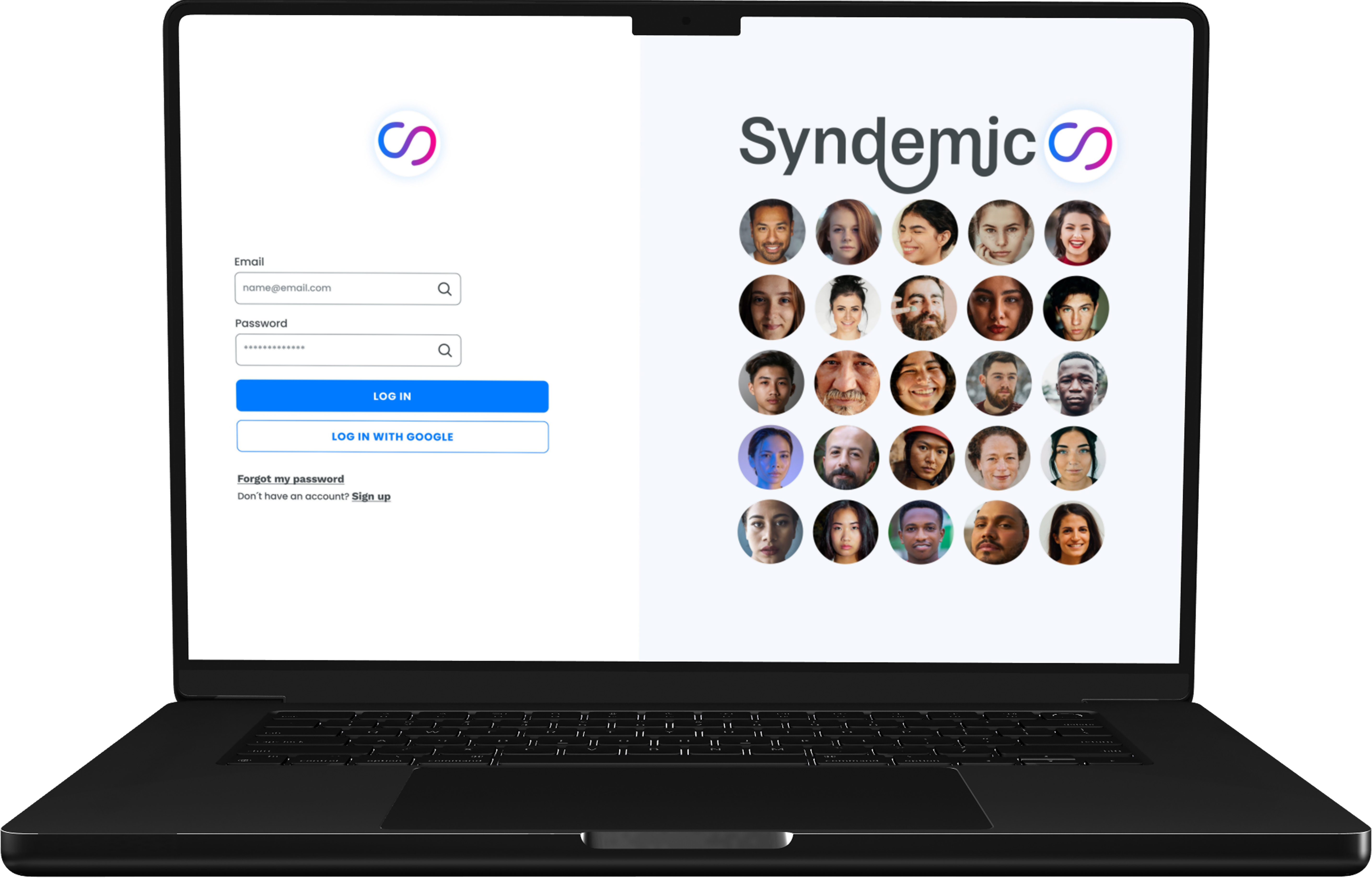 Syndemic dashboard shown on a laptop